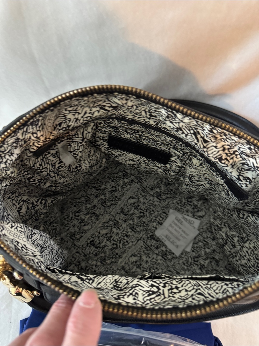 Rebecca Minkoff Black Pebble Leather Shoulder Satchel with Gold Hardware - Picture 3 of 7